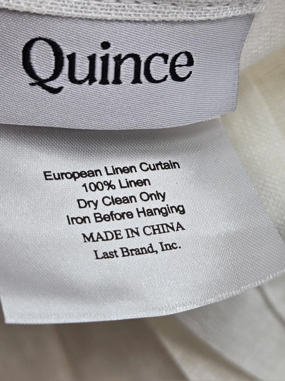 NWT QUINCE Set Of 4 48x84 European Linen Sheer Curtains White 0305